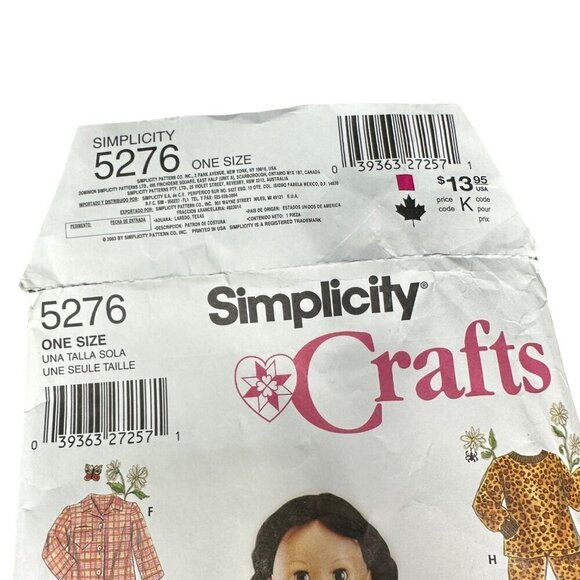 Simplicity 5276 Pattern 18in Doll Clothes Sewing Fashion Nightgown Robe Pajamas - Picture 5 of 9